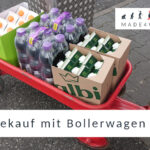 Foto: Getränkekauf mit Bollerwagen