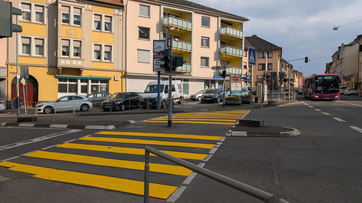 Baustellen und Fußgänger